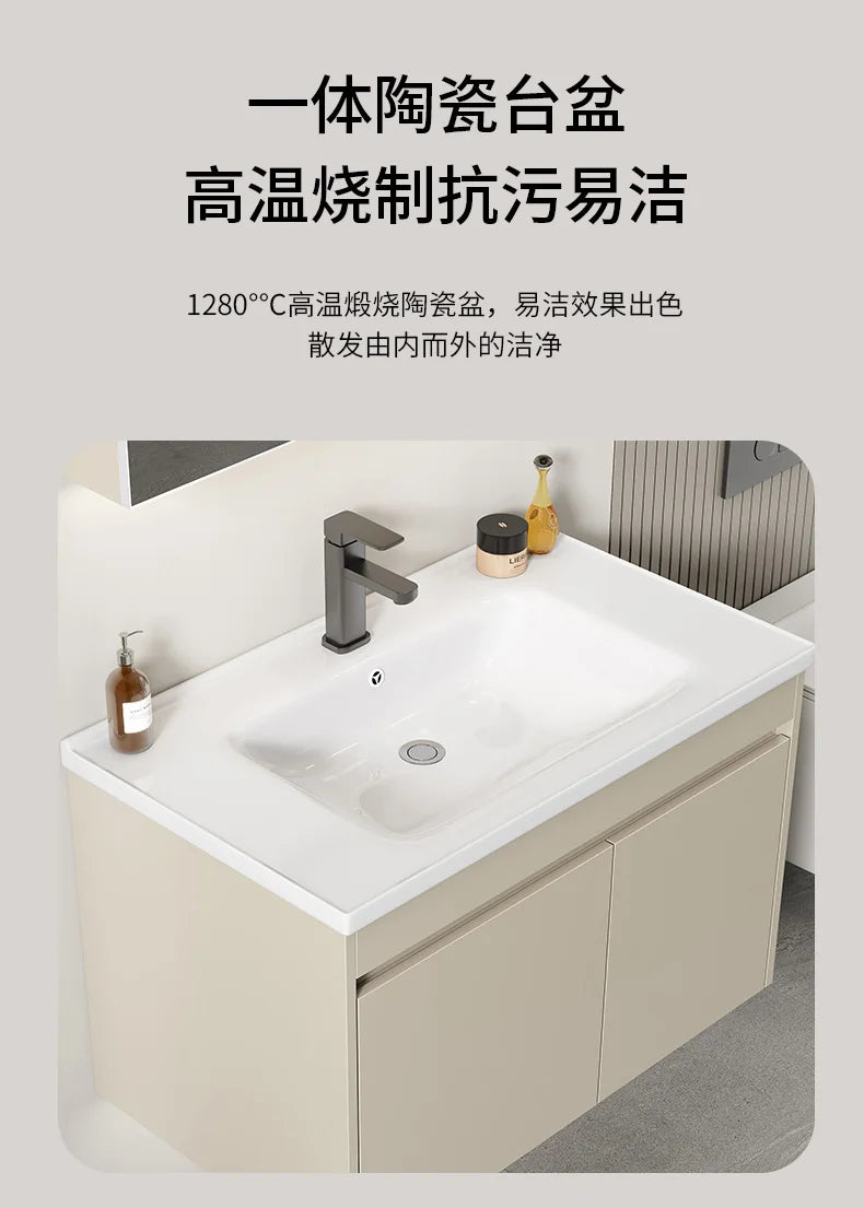 Wall Basin Bathroom Cabinet Set Sink Mirrors Shelves Bathroom Cabinets Storage Organizer Mobile Bagno House Accessories