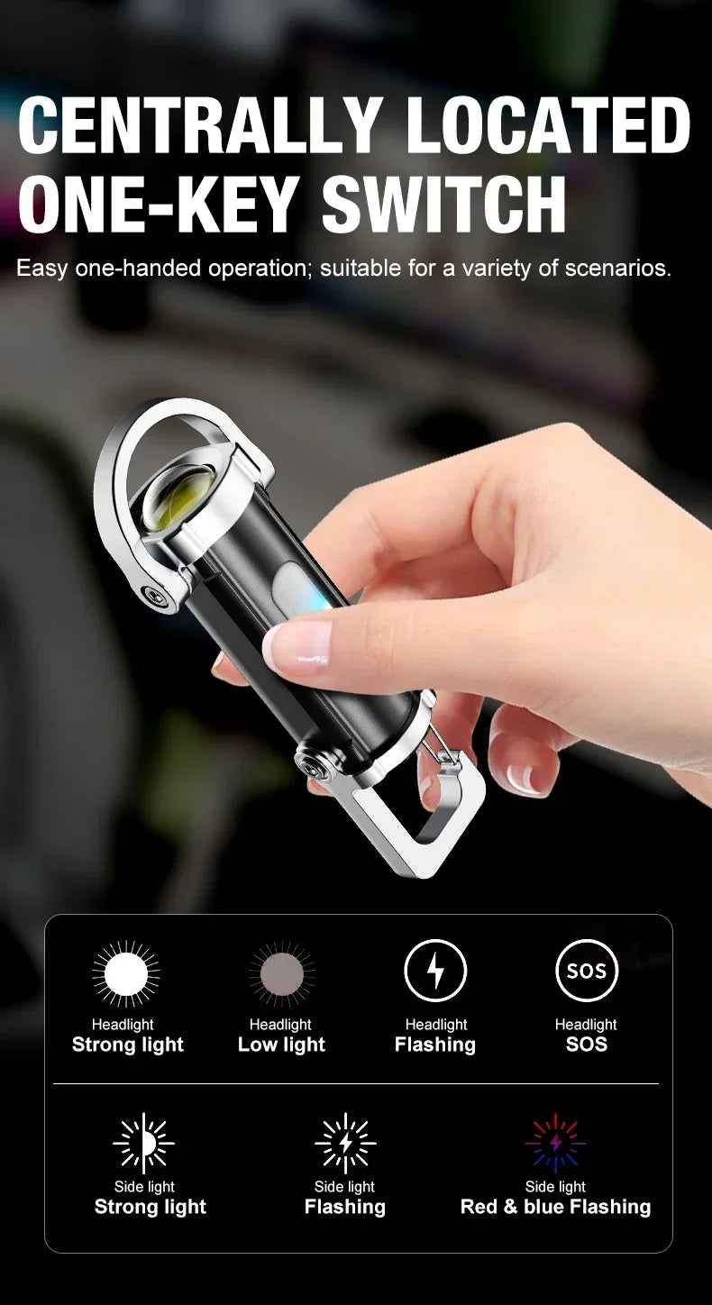 Camping Light Lightweight Handheld Torch  5 Lighting Modes Rechargeable Tent Lamp for Patio Climbing 8 Light Filaments