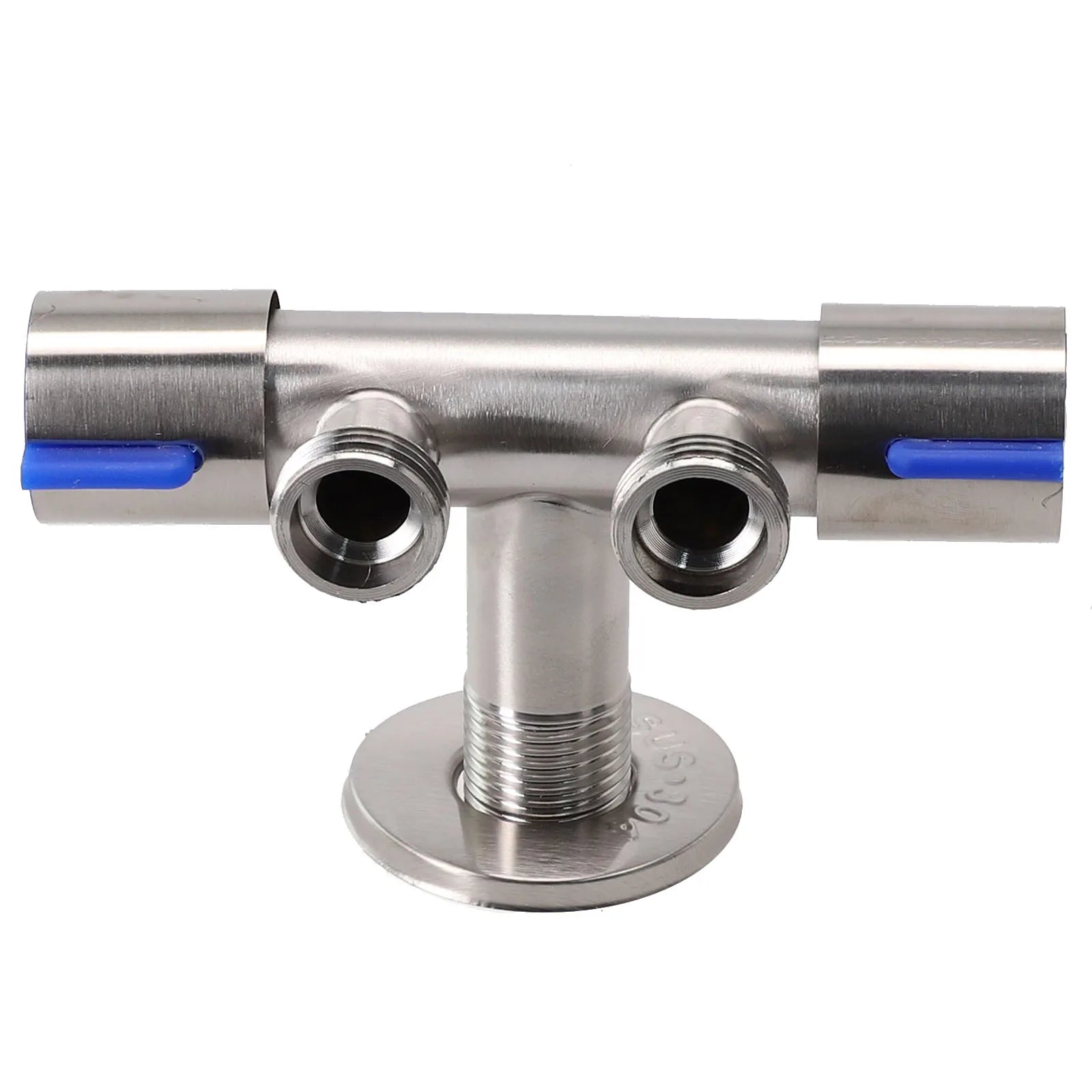 Bathroom Double  Handle Faucet  Dual Control  Stainless Steel Cold Water Faucet Bathroom Washing Machine Faucet Triangle Valve