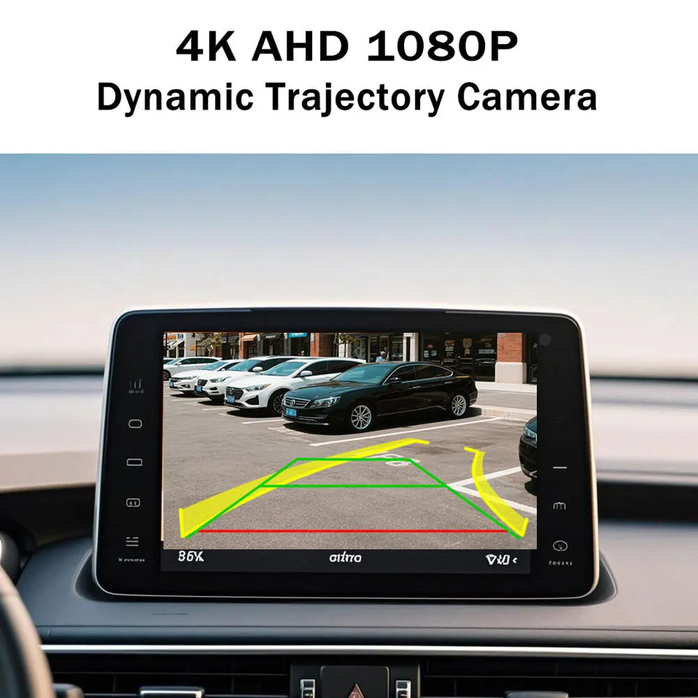 AHD 1080P Golden Lens Car Intelligent Dynamic Trajectory Moving Guide Parking Line HD Rear View Reverse Backup Tracks Camera