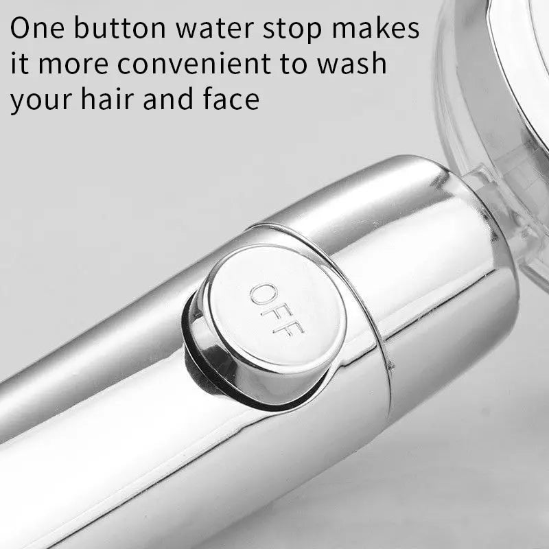 New Propeller Driven Shower Head Cotton Filter Turbocharged High Pressure Handheld Shower Nozzle
