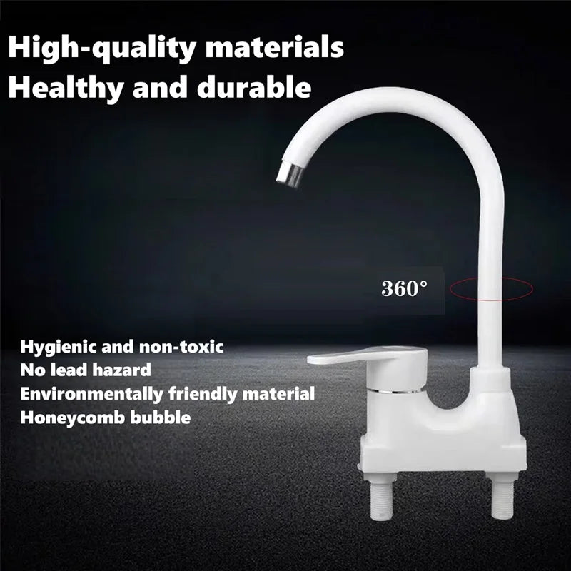 Modern Basin Sink Faucet Deck Mounted Bathroom Faucet Kitchen Faucets 1/2 '' Single Lever Handle Plastic Hot And Cold Mixer Tap