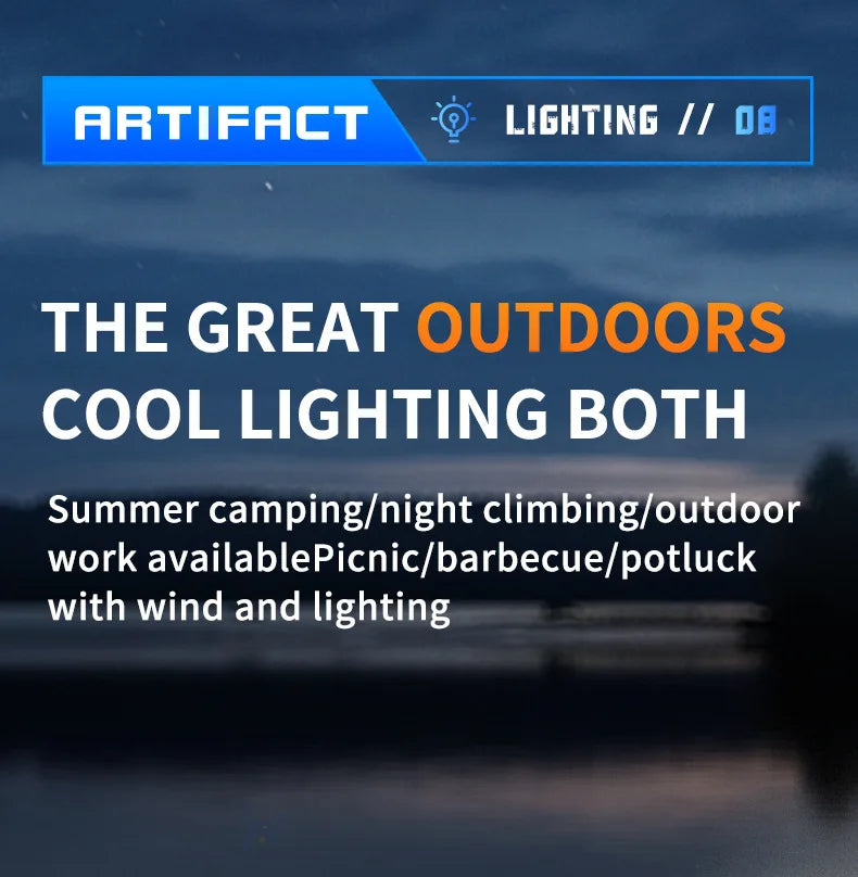 Wearable Waist-hanging Fan Portable Waist-clip Outdoor Construction Site Night Light Fan to Cool Down USB Mini Neck-hanging Fan