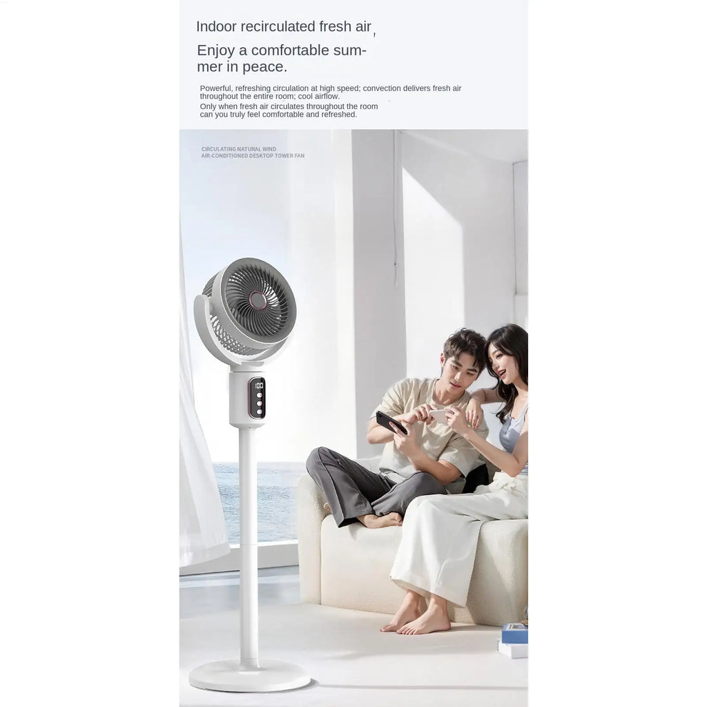Air Circulation Fan Rechargeable Oscillating Fan Five Gear Adjustment Stand Fan Adjustable Height Household Air Circulation Fan
