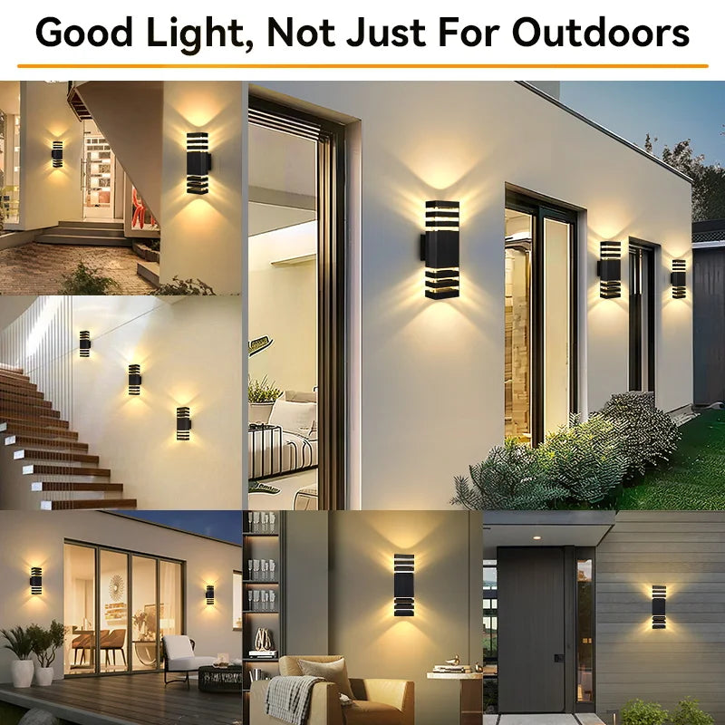 Outdoor LED Wall Lights  Replaceable Light Bulb E27 Waterproof Wall Lamp for Modern Home Interior Stairs Lighting Decoration