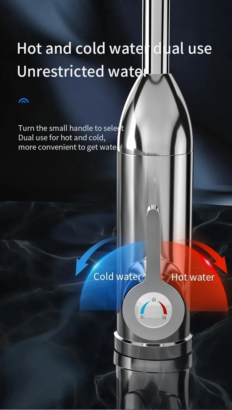3000W 220V/110V Electric Kitchen Water Heater Tap Instant Hot stainless steel Water Faucet Heater Cold Heating Faucet