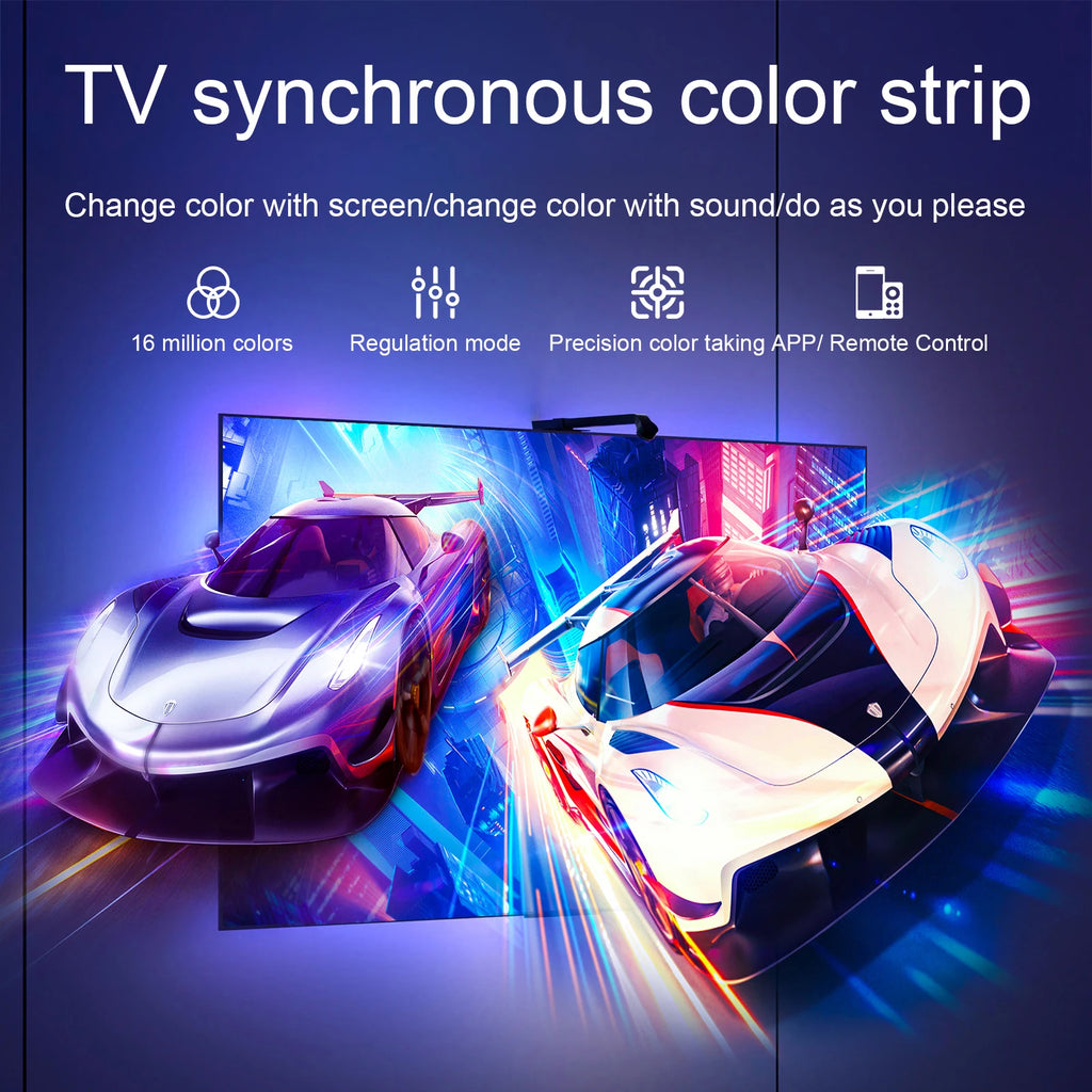 TV LED Backlight With Camera Ambient Strip Light Immersion Led Color Strip LED Light For 55-65 Inch Tv Pc Led Rgb Tape Screen