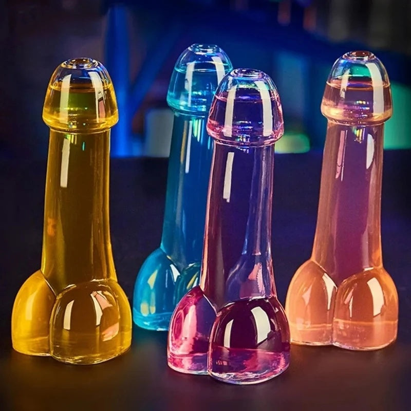 Creative Funny Wine Glasses with Lid Transparent Beverage Bottle Bar Party Whiskey Champagne Brandy Cocktail Glass Cup Decanter