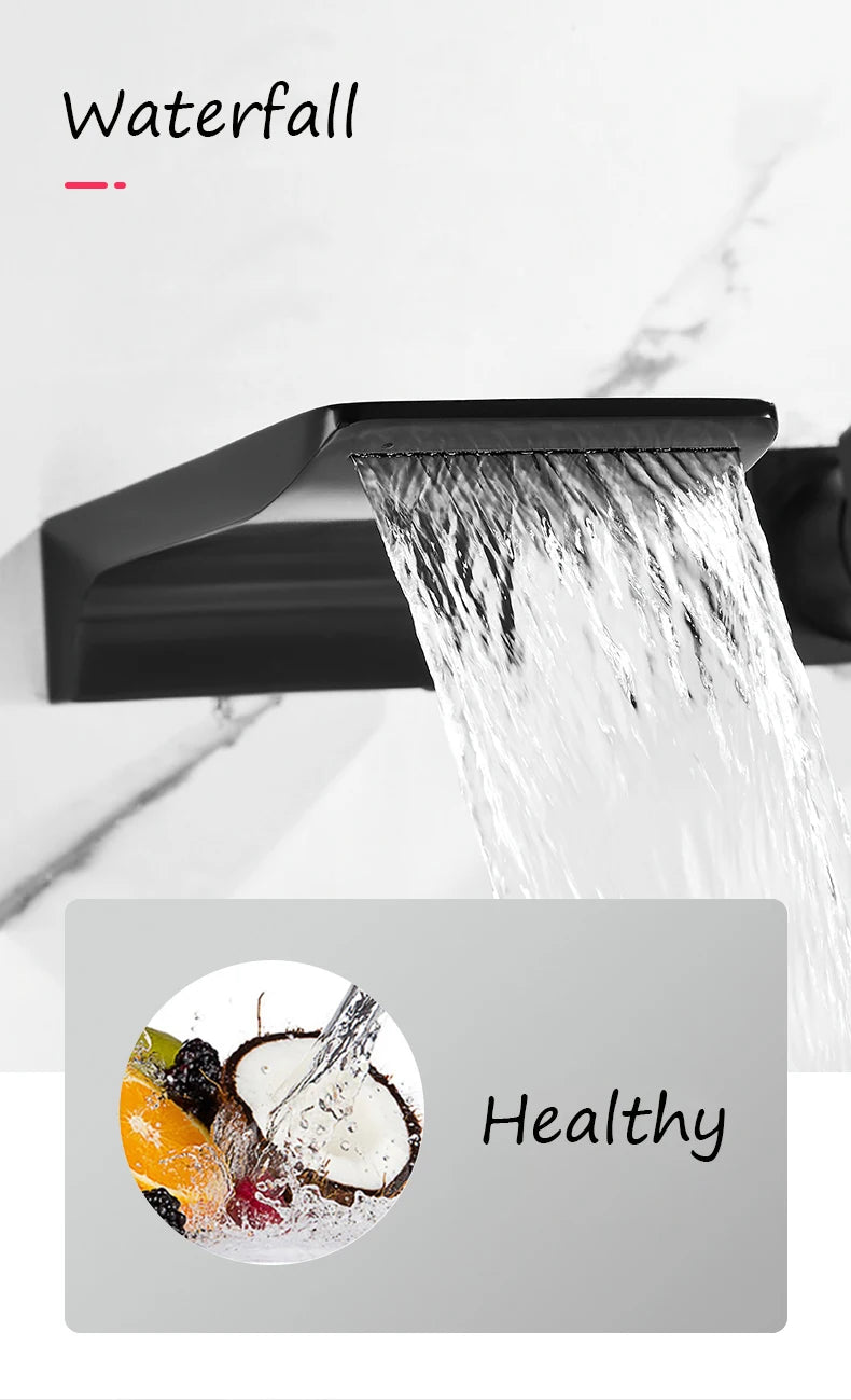 Becola Copper Matte Black Bathroom Water Basin Sink Mixer Tap Bathtub
