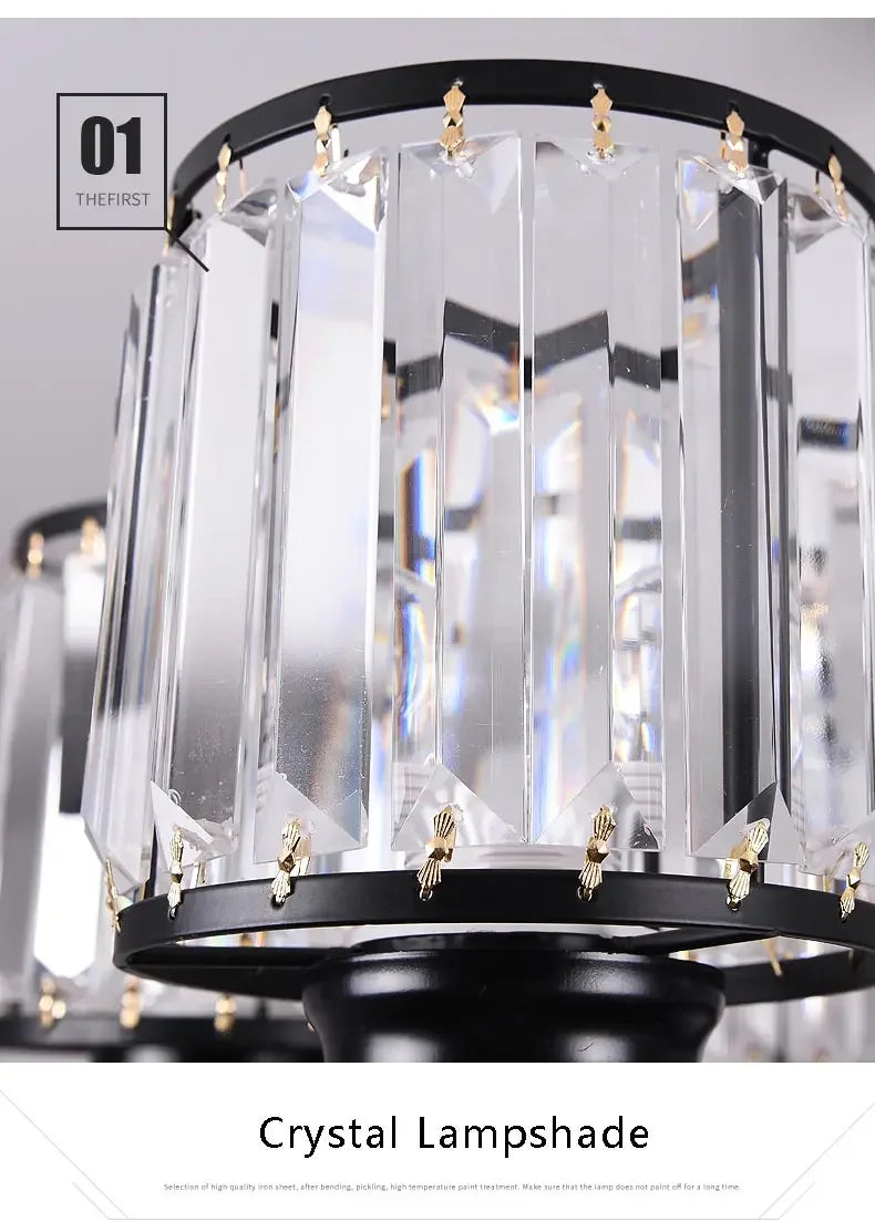 Indoor Lighting Modern Lustre Light Fixtures Crystal Hanging Lamp Led Chandeliers Living Room Bedroom Kitchen Dining Room Decor
