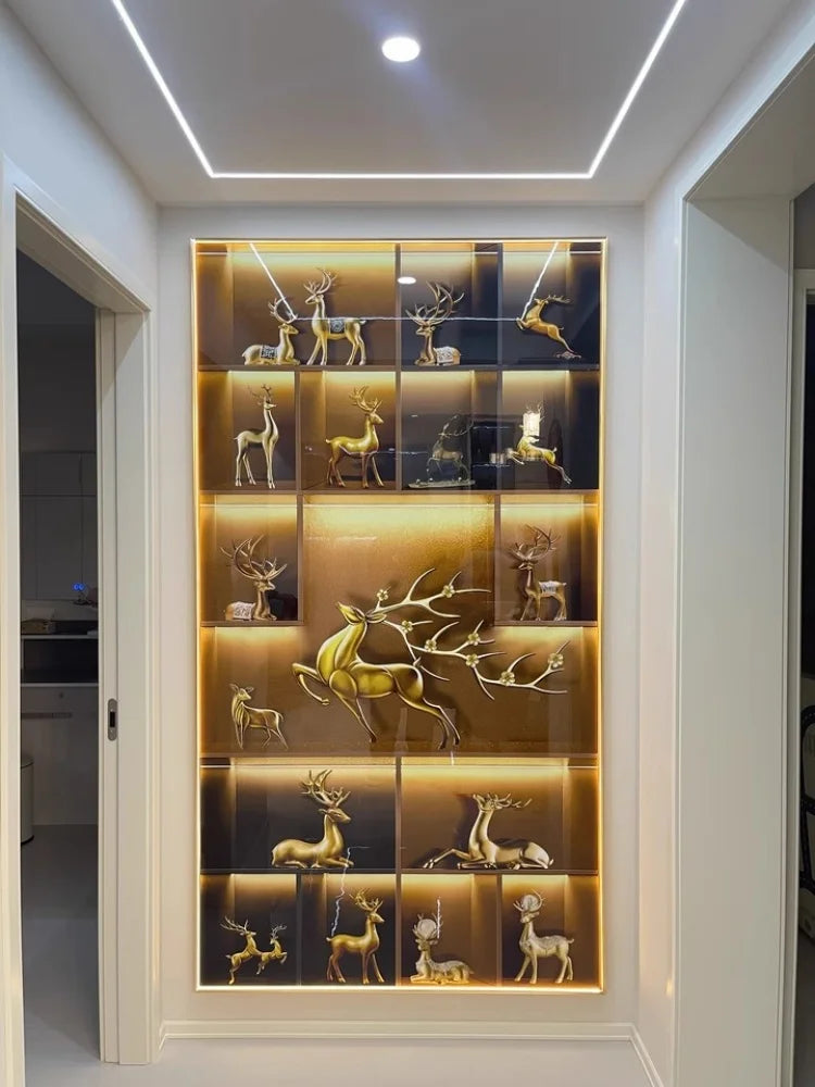 Modern Light Luxury Entrance LED Decorative Painting Home Decoration Living Room Bedroom Sofa Background Corridor Mural Light