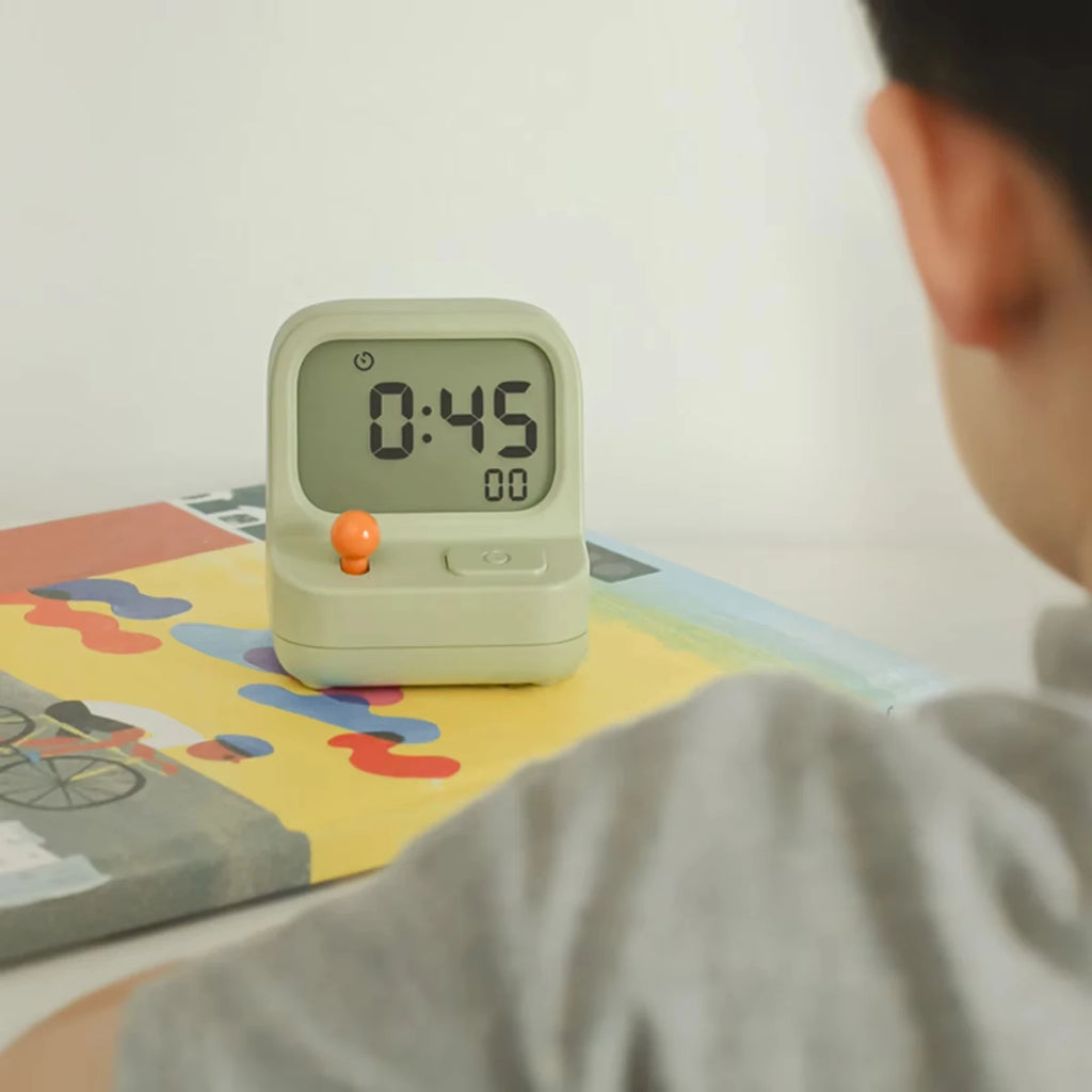 Creative Retro Mini Handheld Game Clock Alarm Machine for Kids Multi-Function Table Desk Clock Cute Digital Snooze Countdown