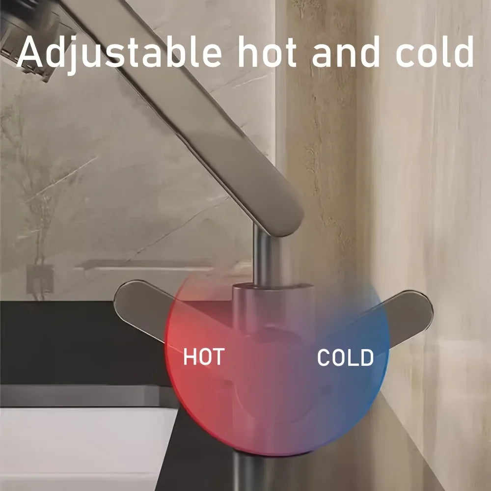 304 Stainless Steel 360° Swivel High Arc Splash Proof Single Hole Mount Bathroom Sink WaterSaving Kitchen Faucet 2 Spray Modes,