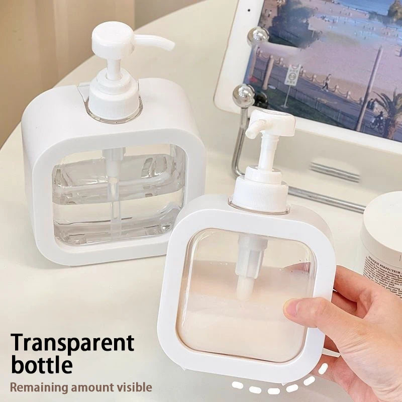 ●300/500ml Bathroom Soap Dispensers Refillable Lotion Shampoo Shower Gel Holder Portable Travel Dispenser Empty Bath Pump Bottle