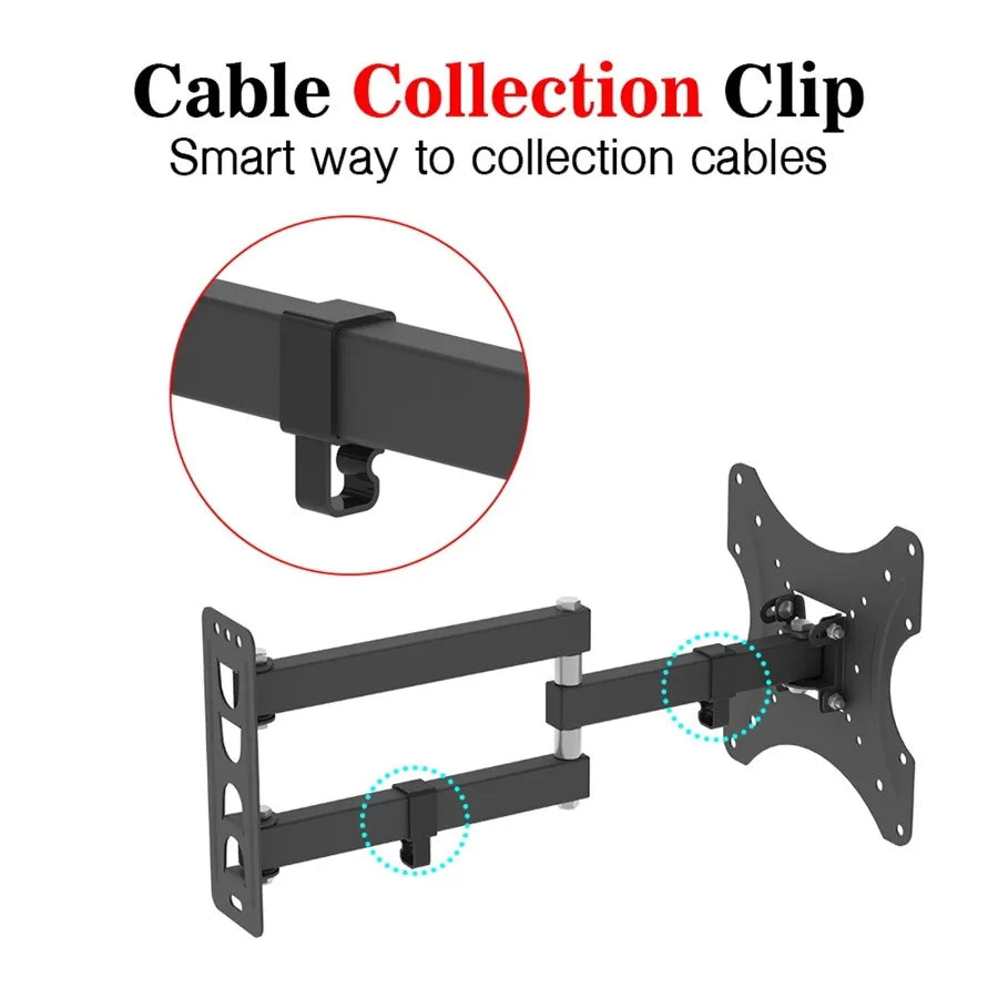TV Monitor TV Mounts LCD LED Monitor Wall Mount Bracket Adjustable TV Screen Holder TV Frame Support For 17-42 Inches TV