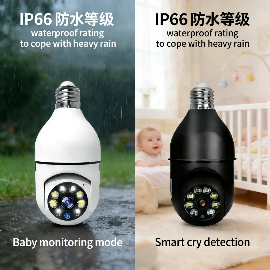 Smart Wireless Security Camera 2.4GHz WiFi, Plug & Play No Installation, Indoor Outdoor, Pet Monitoring for Home Travel Rental,