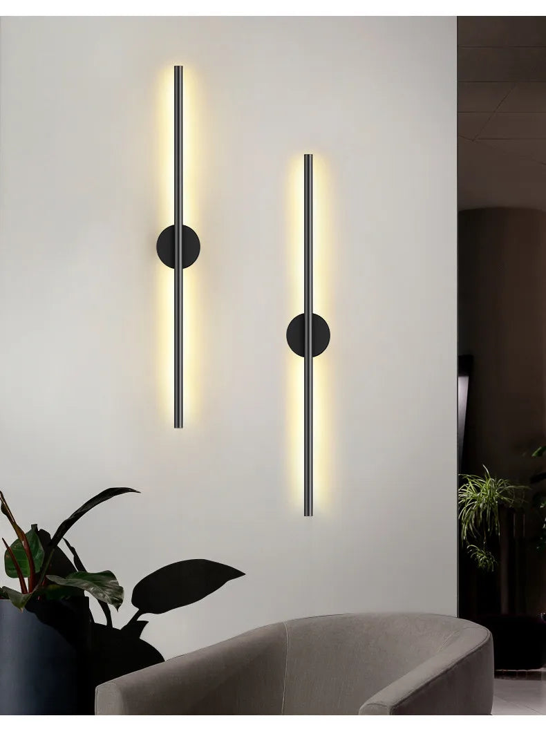 Modern minimalist led long wall lamp living room TV sofa bedroom bedside lamp background wall decorative lamp interior
