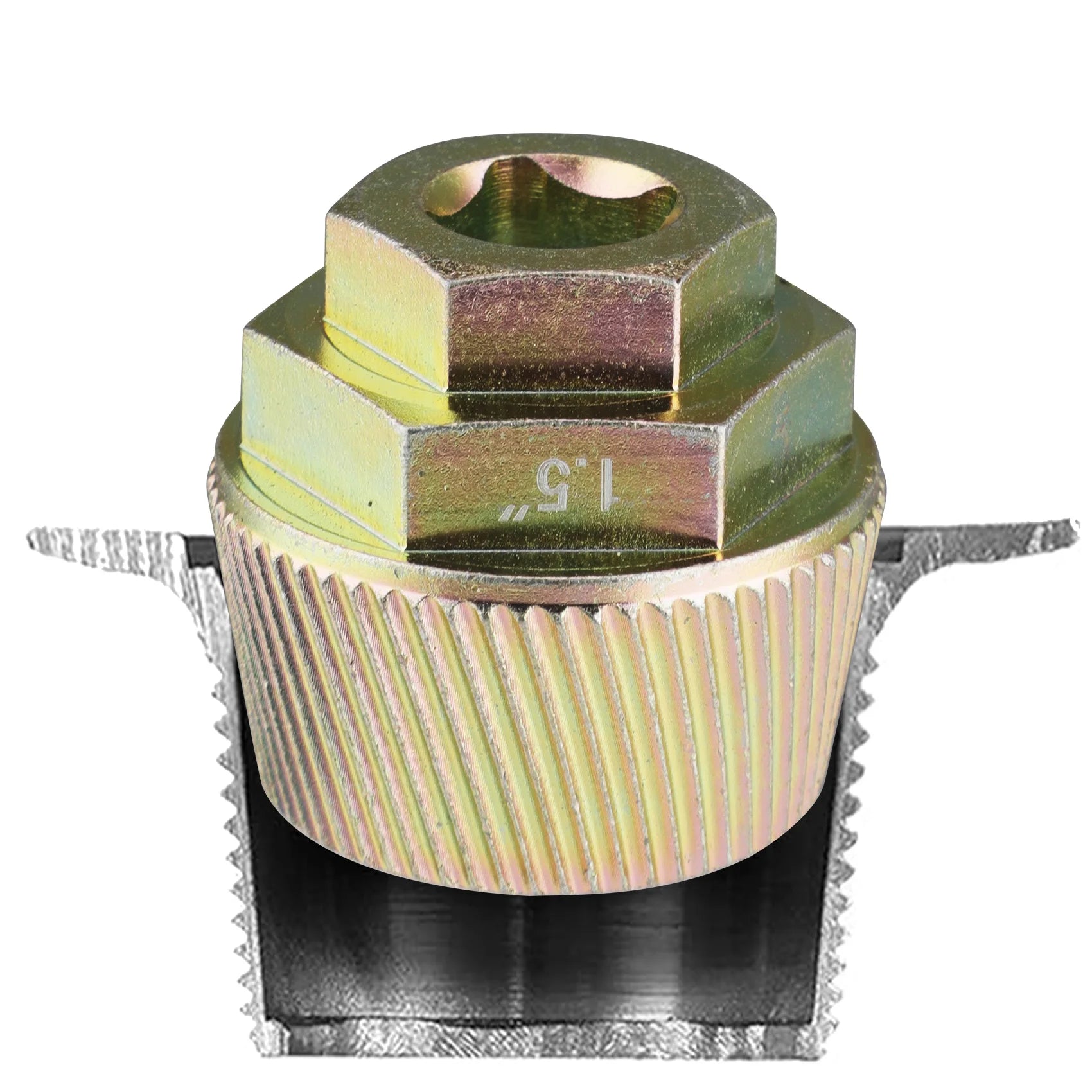 1.5" Bathtub Drain Remover Tool,Silver Plating Coating Tub Drain Extractor, Remove The Old, Broken, Stubborn, Rusted Drain