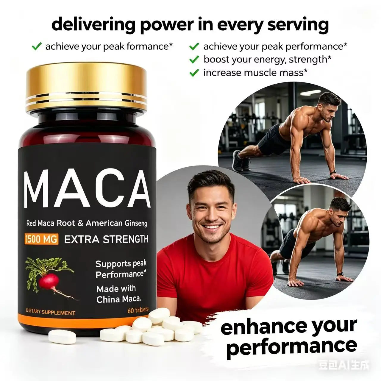 Original Ashwagandha, Shilajit & Maca Tablets, Male Supplement, Immunity Capsules for Men