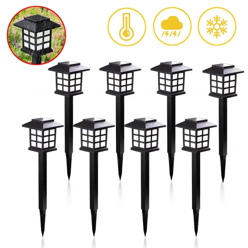 Outdoor Solar Lights Garden Lights Solar Powered Lamp Lantern Waterproof Landscape Lighting Pathway Yard Lawn Garden Decoration