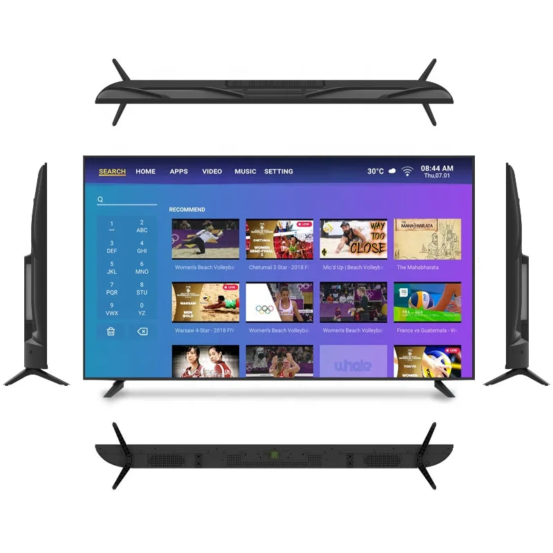100 Inch Smart TV 4K Ultra HD Frameless Television LED Flat Screen for Home Theater Cinema Gaming Office Display TV 2026