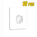 6/10/20 PCS Clear Hook Sticks Non-Punching Strong Sticky Hooks No Trace Wall Hooks Kitchen Toilet Bathroom Storage Accessories