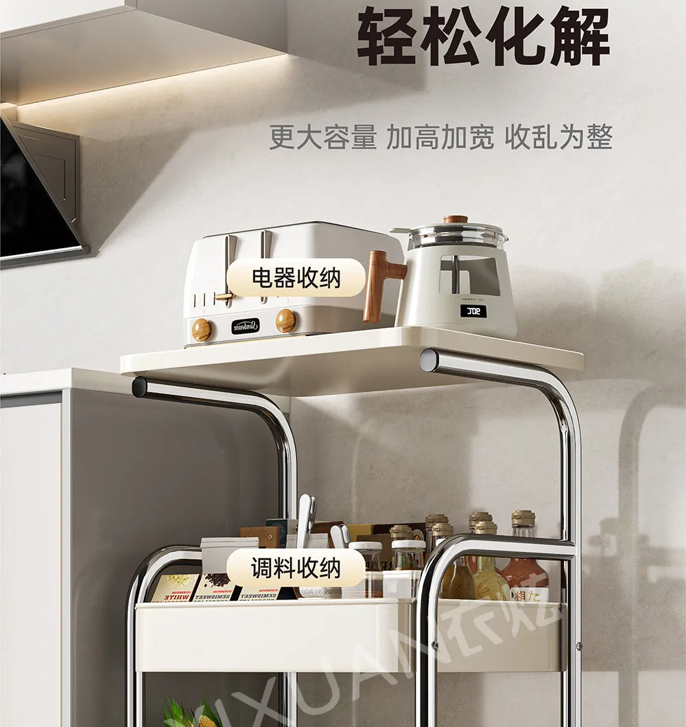 Kitchen Islands And Carts Trolley Rack Mobile Multi Functional Household Multi Layer Storage Organizer Cart Rack Shelf Furniture