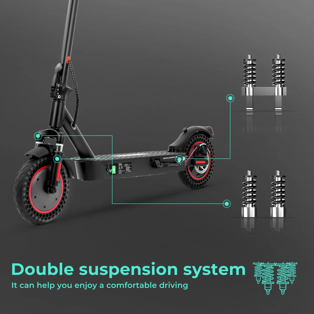 ISCOOTER I9MAX Adult E-Scooter 500W Motor E-Scooter 36V10AH Battery E Scooter 10 Inch Solid Tires Electric Scooter