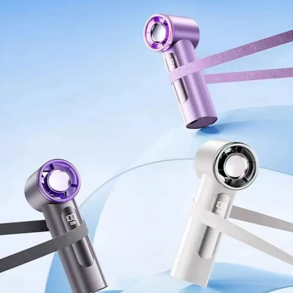 Air Cooler High-speed Handheld Fan Quiet Operation Waterproof USB Rechargeable Fan Long-lasting Mini Fan Makeup Setting