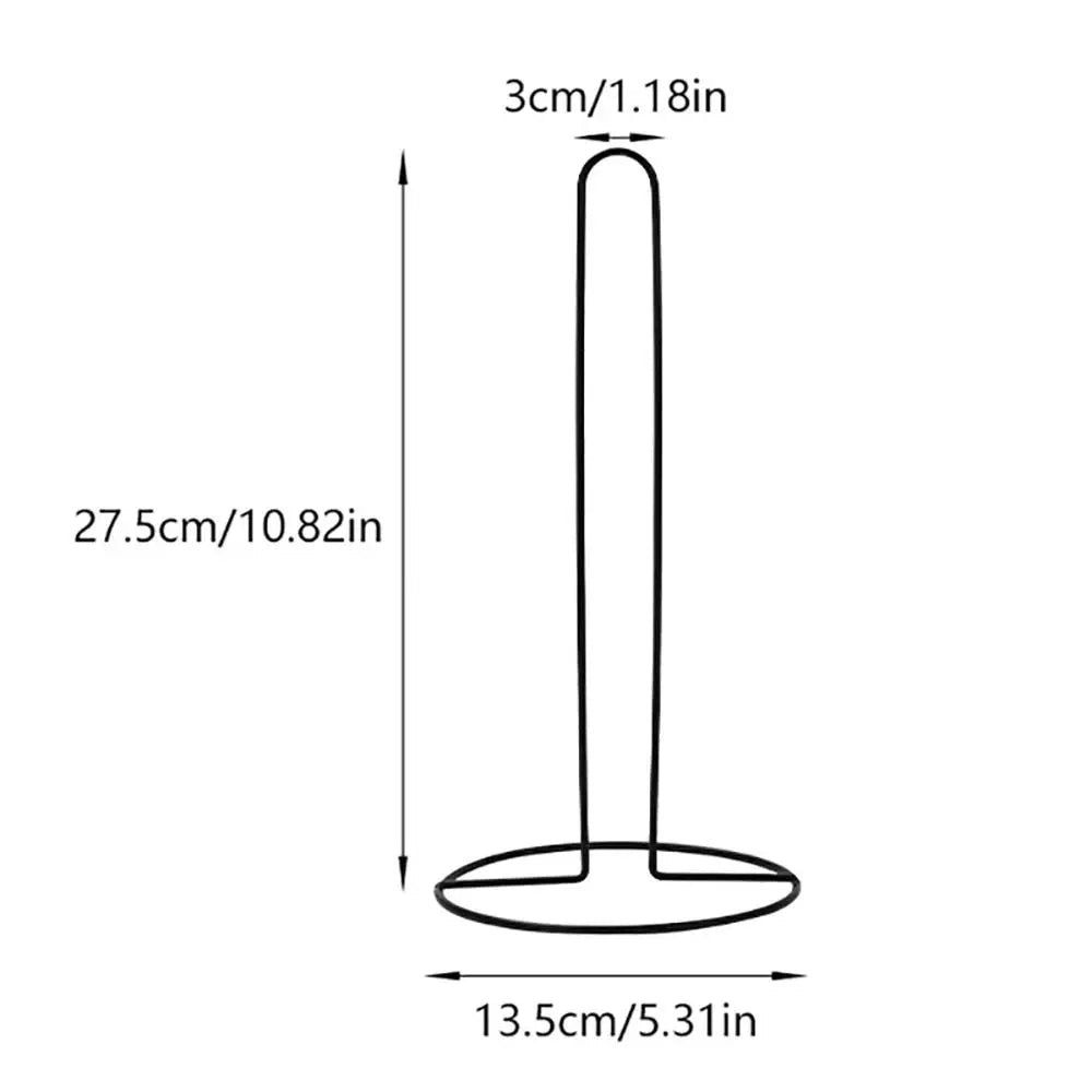 1Pcs New One-handed Tear Roll Paper Towel Holder Vertical Free Standing Napkins Rack Black/Silver Tissue Stand