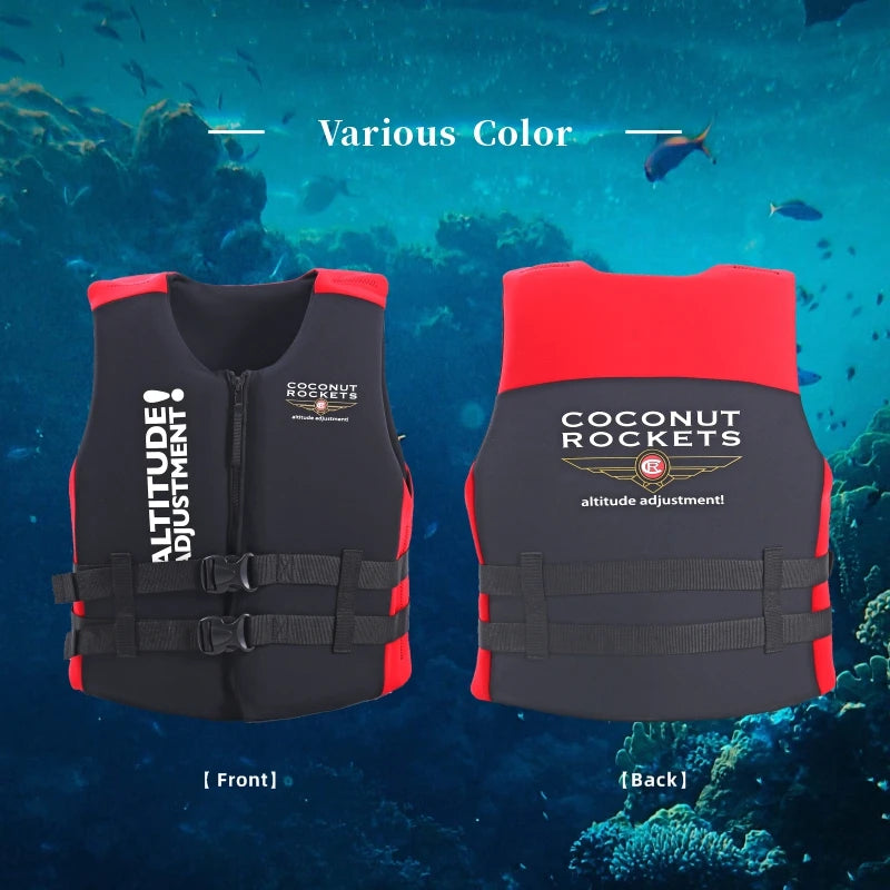 Impact Vest Life Jacket for Adults, Water Sports Life Vests, Surf Lifeguard, Kayaking and Water Sports, Size XXL for 110 kg