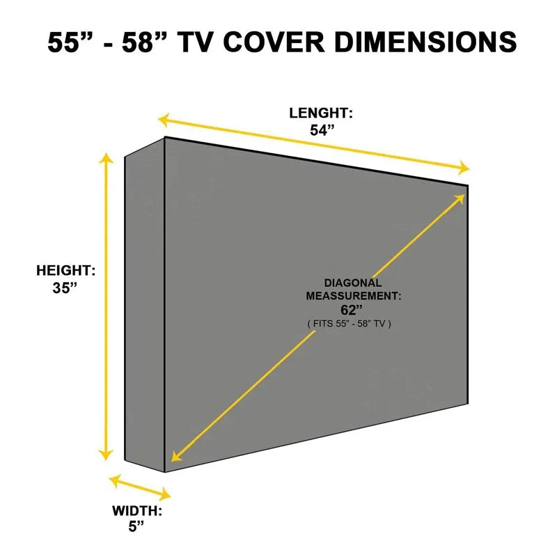 22 Inch to 75 Inch Outdoor TV Cover Screen Dustproof Waterproof Cover Sleeve Cover High Quality Oxford 600D Black Beige TV Box