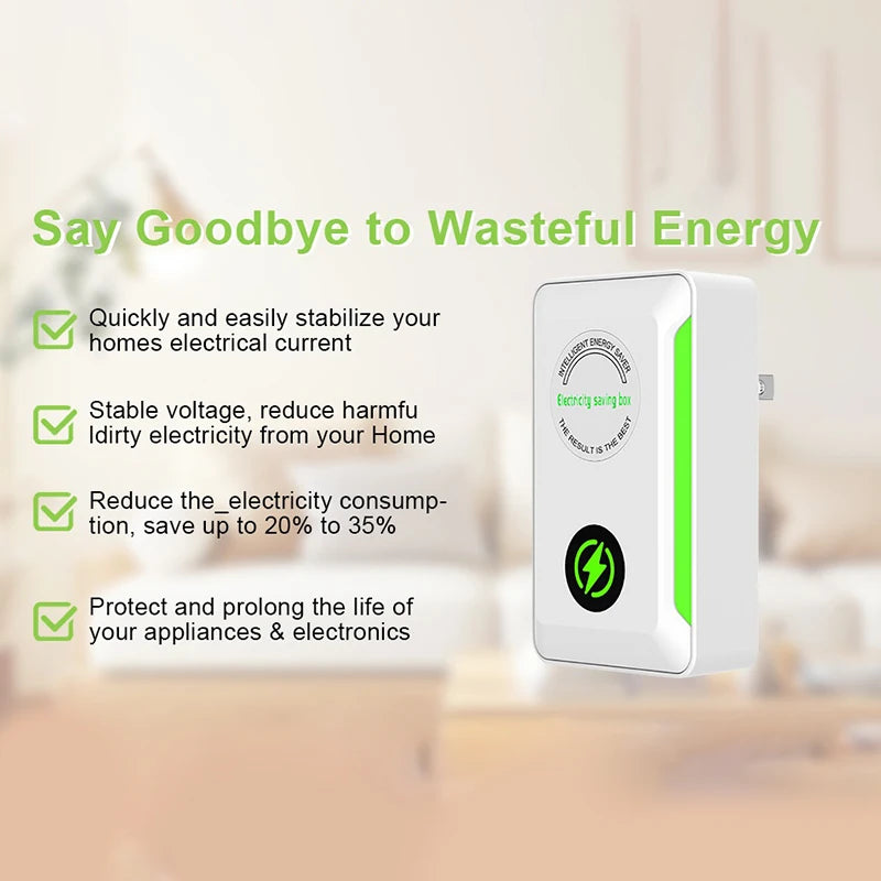 Electric Energy Saver Smart Power Saver Portable Electricity Saving Box US/EU Plug Socket Adapter For Cost Reducing Office Home