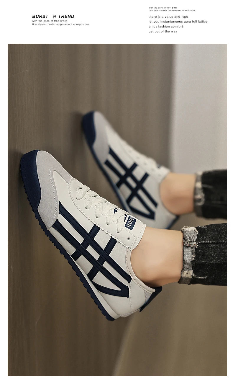 Fashion Couple Canvas Shoes Classic Design Green Leather Casual Shoes For Men Trendy Low-cut Lightweight Original Men's Sneakers