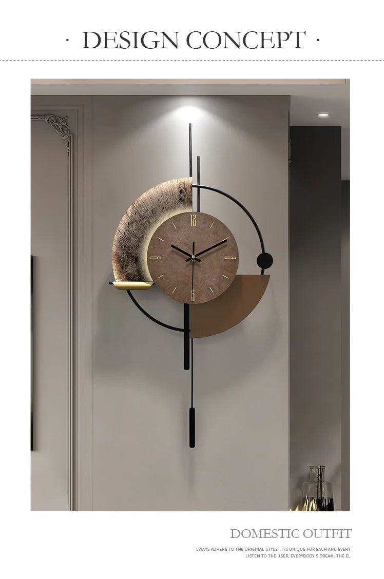 Modern Minimalist Living Room Home Wall Clocks TV Background Decoration Wall Clock Modern Design Home Decor