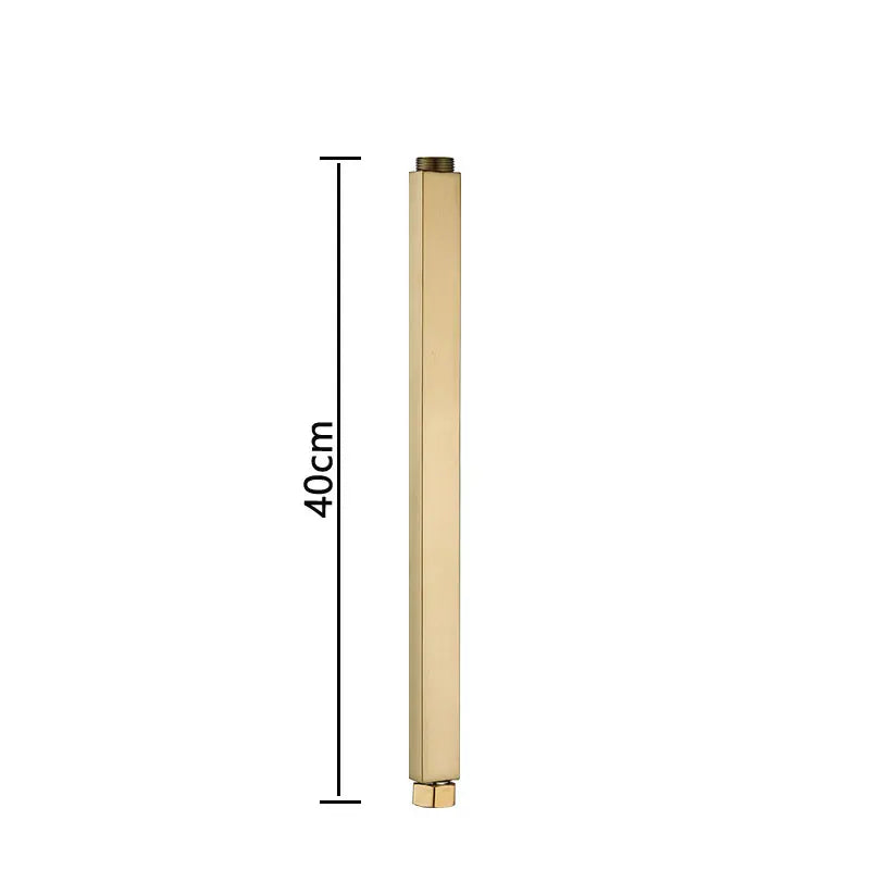 30/40cm Square Round Extension Tube For Bathroom Shower Faucet Black General Interface Extension Tubes Extend Pipe