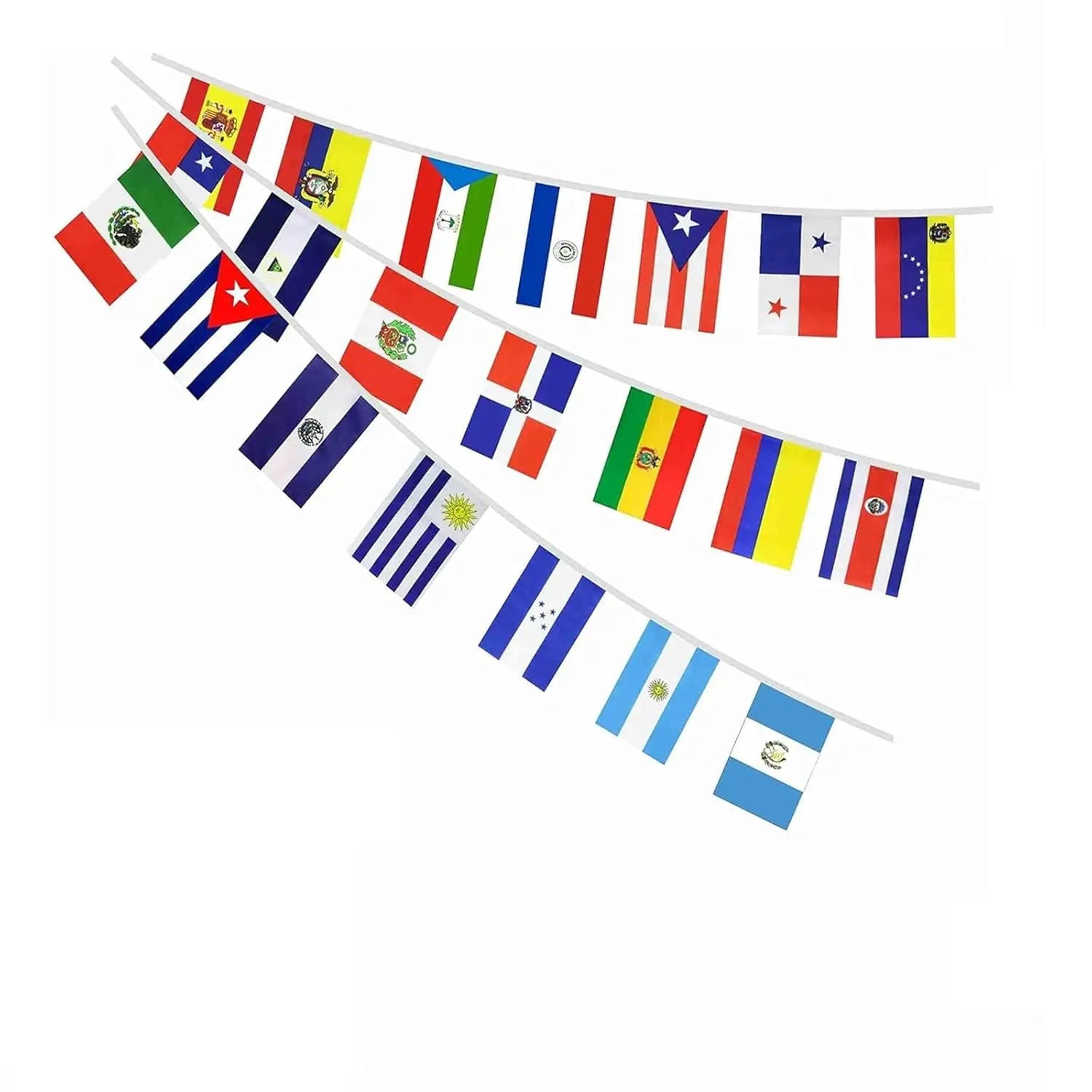 Latin America Countries Flags,14x21cm21pcs/set Latin America Countries Flags ,Spanish Language Speaking Assorted Latino Flag