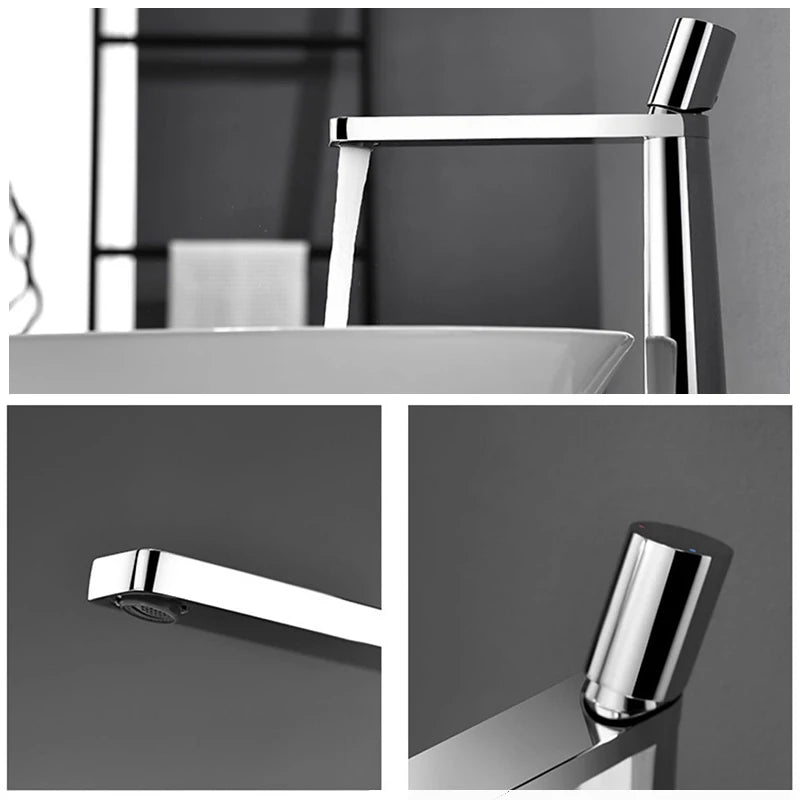 Bathroom Basin Faucet Stainless steel Mixer Tap Black/Chrome/White Wash basin Faucet Single Handle Hot and Cold Faucet