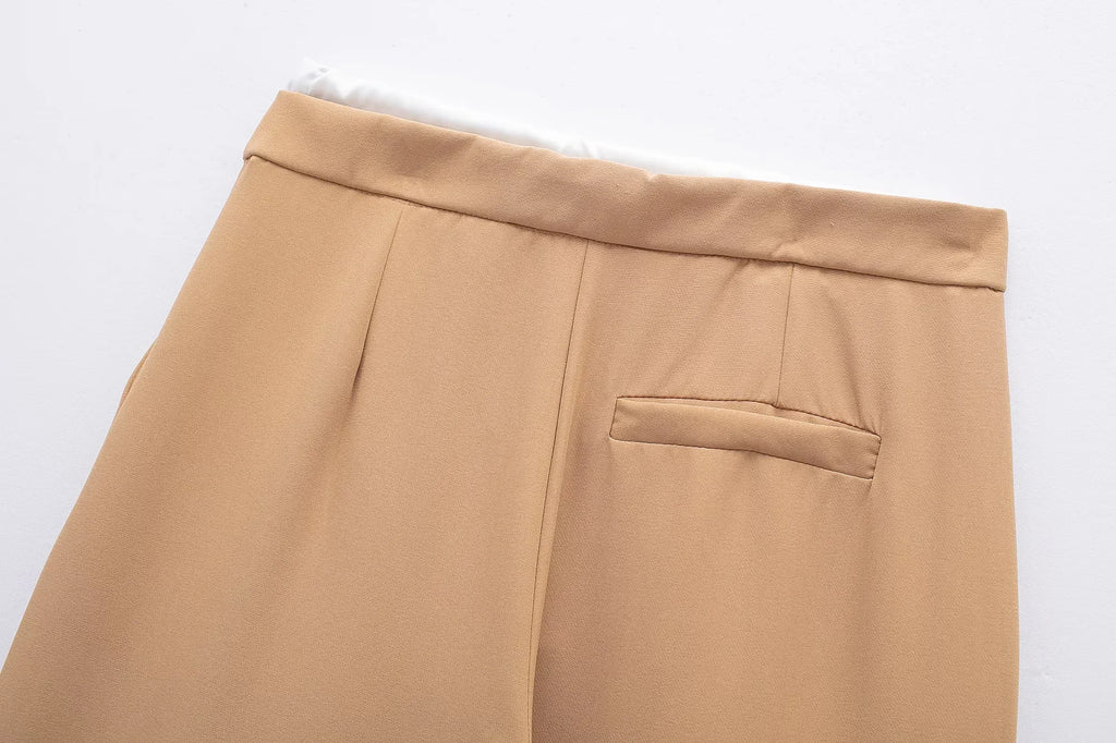 HXAO 2024 Women's Pants Baggy Wide Pants Woman Fashion Black Trousers Casual High waisted Pants Autumn Bluey Flared leggings