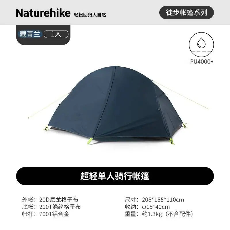 Naturehike Cycling Hiking Tent Lightweight Outdoor Waterproof Windproof Overnight Single Person Camping Gear