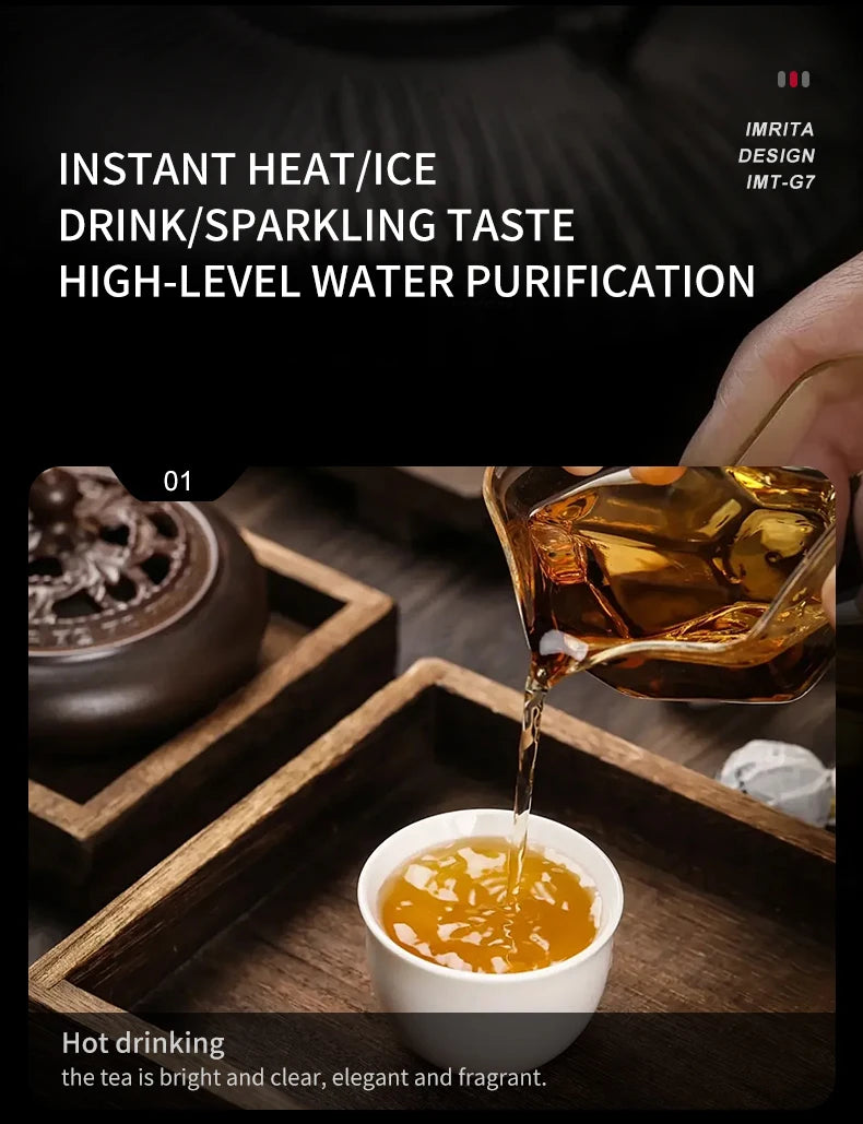 Home Embedded Compressor Cooling Water Dispenser with Sparkling Water Cold Hot Water
