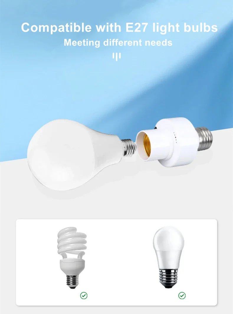 E27 Smart Lamp Holder Infrared Wireless Remote Control Timer Switch AC85-265V 220V 110V House Switch Baby Room Bedroom Switch