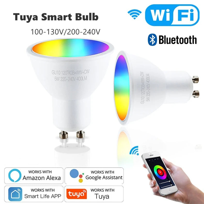 Tuya Smart LED Wall Light Up and Down RGB CCT Outdoor Bluetooth/WIFI APP Control GU10 Bulb Exterior Garden Porch Sconces Lamp
