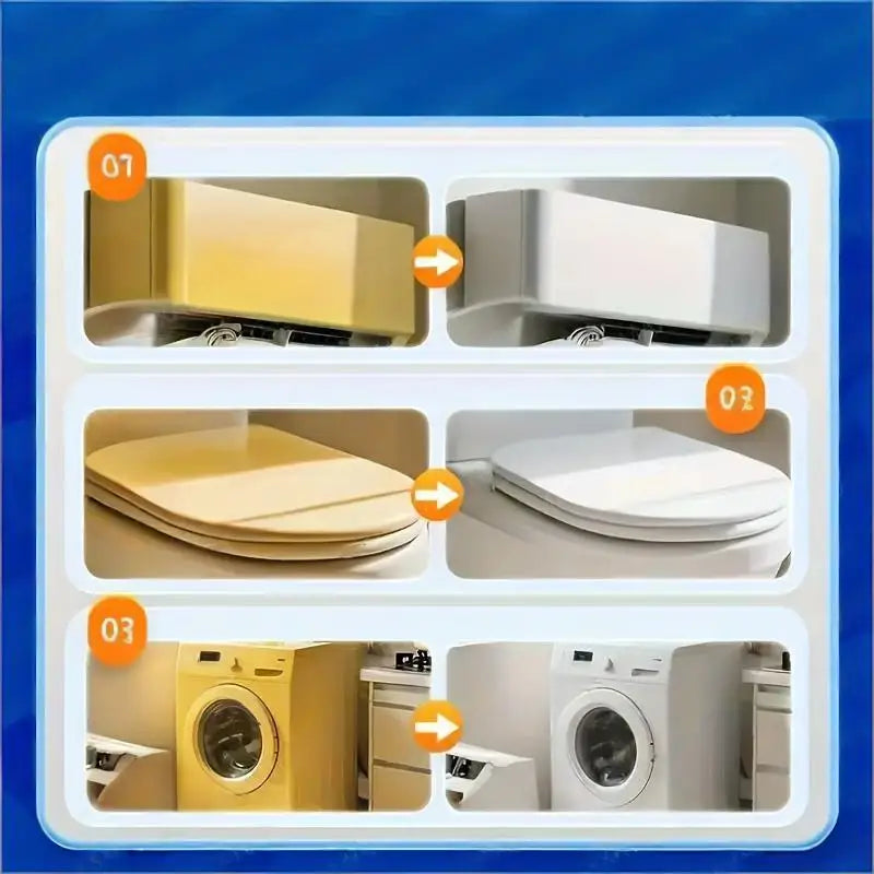 Plastic Yellowing Remover Scratch Repair - Appliances AC Units Fridge Toilet Back To White Gloss Long-Lasting Polish Clean Care*