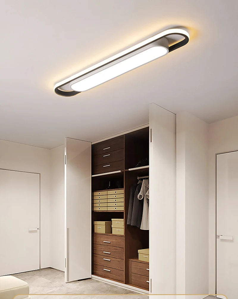 Aisle LED Ceiling Light Rectangular Home Ceiling Chandelier Bedroom Kitchen Decor Lamp Modern Indoor Lighting Living Dining Room