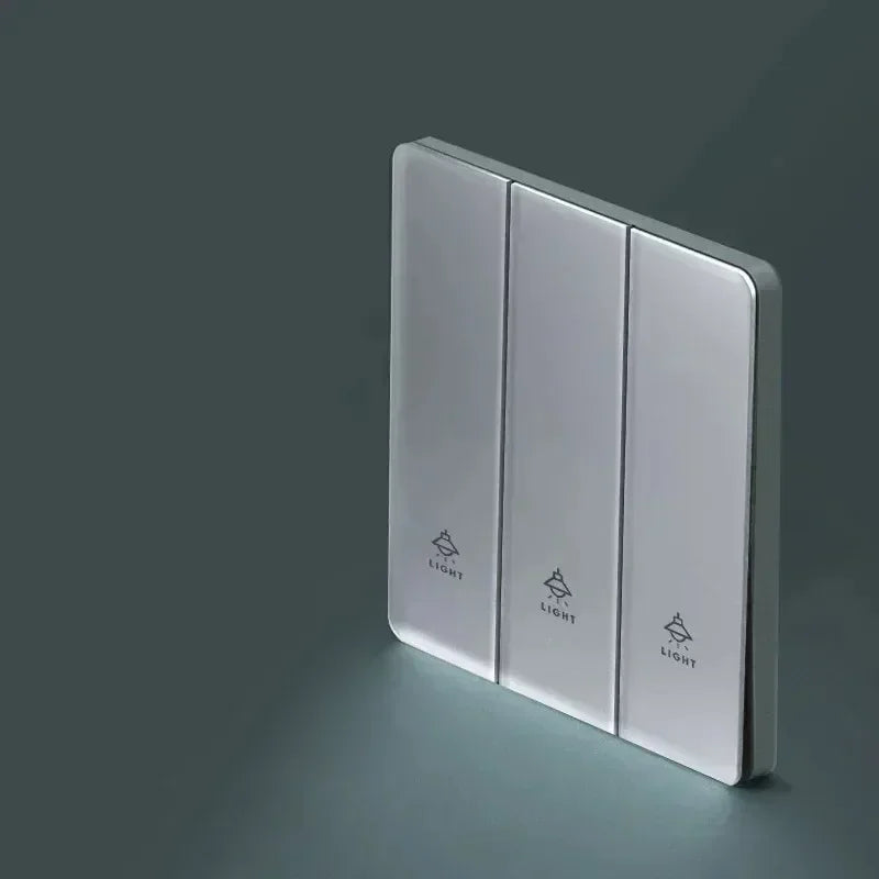 86 Type White Universal Wall Light Switch Tempered Glass EU Korea electrical Switch 220V 1/2/3/4 Gang 1/2 Way button Wall Panel