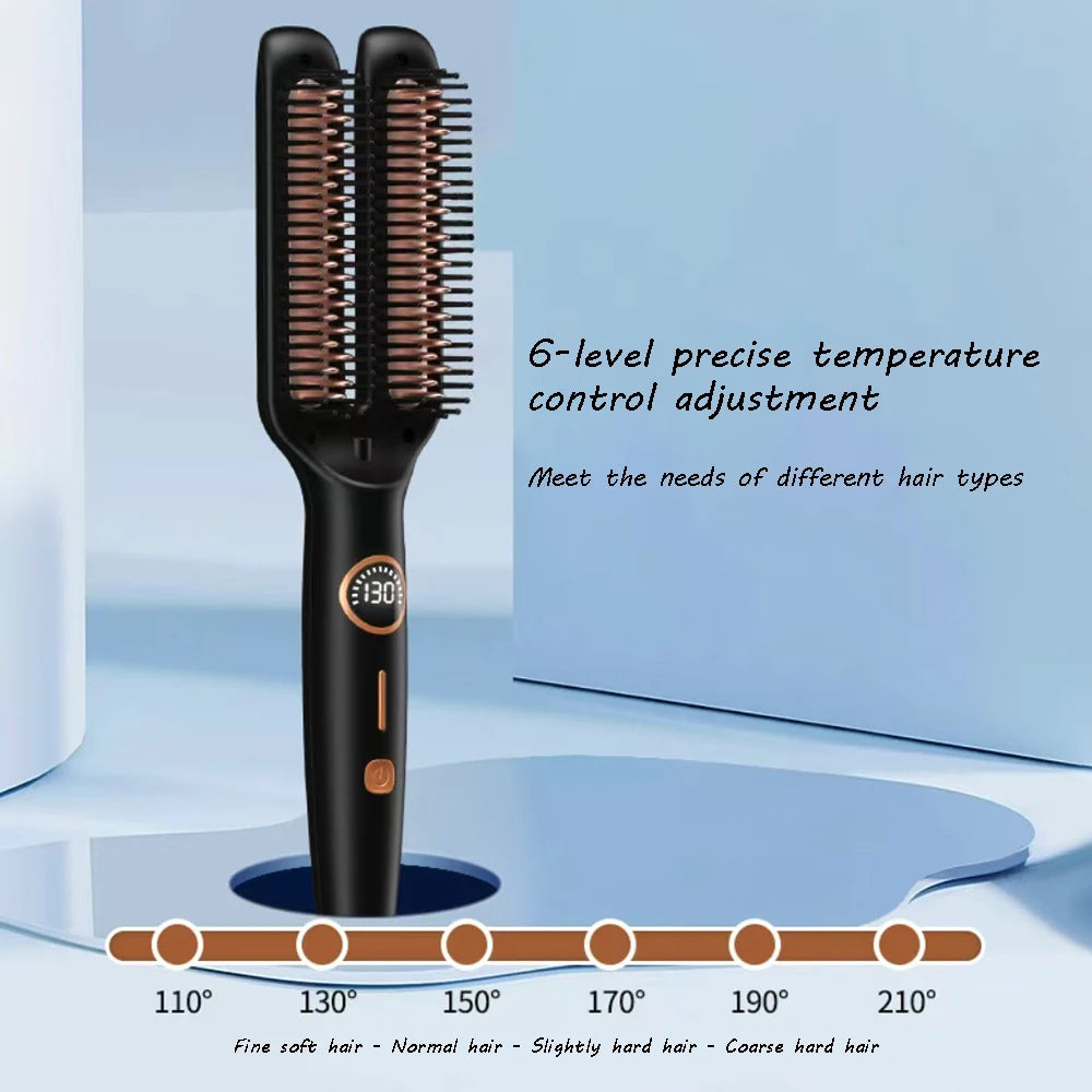 Curling Hair Straightener Hot Comb Electric Straighten Hair Brush Styling Tool Electric Hair Curler Brushes Salon Equipment