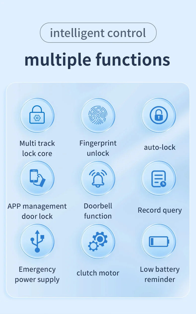 Waterproof Smart Lock Remote APP Video Intercom 3D Face Recognition Tuya Smart Home Fingerprint Password IC Card Doorbell Keypad
