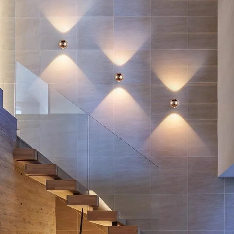 Aluminum Luxury Art Glass Wall Lamp Sconce Living Dining Room Bedroom Corridor Staircase Home Decor Lighting