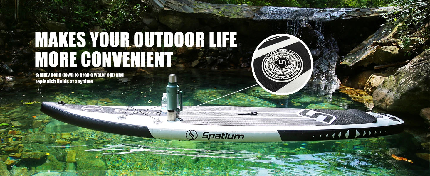 Spatium Inflatable Paddle Board Touring Portable Water Sports Air Inflatable Anti-Skid Surfing Board Equipped With Backpack